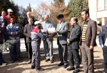 گزارش تصویری از آئیین درختکاری و تقدیر ازهمکاران فضای سبز دانشگاه
